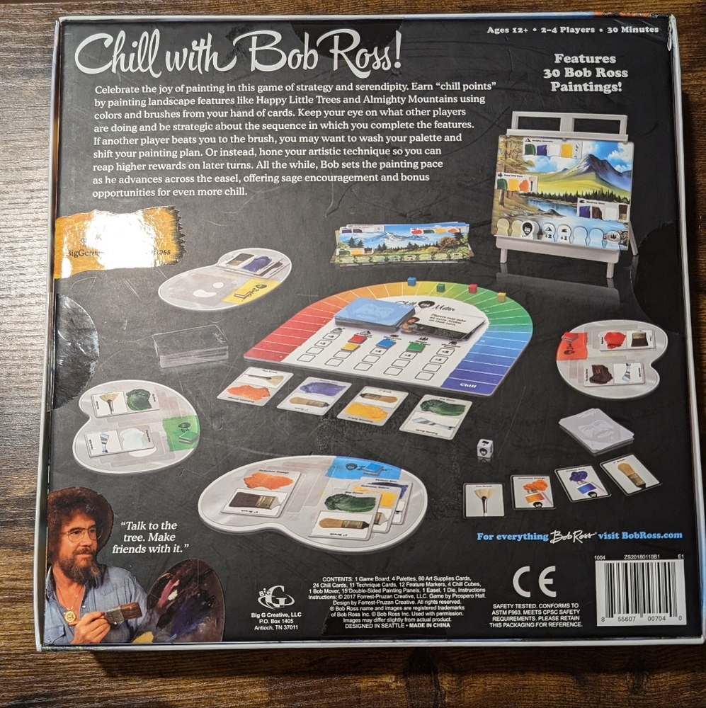 NWT Bob Ross The Art of Chill Board Game - Picture 3 of 5